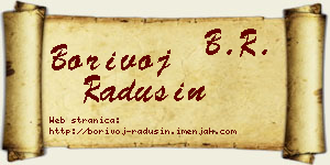 Borivoj Radusin vizit kartica